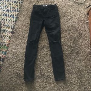 Abercrombie Black Distressed Jeans