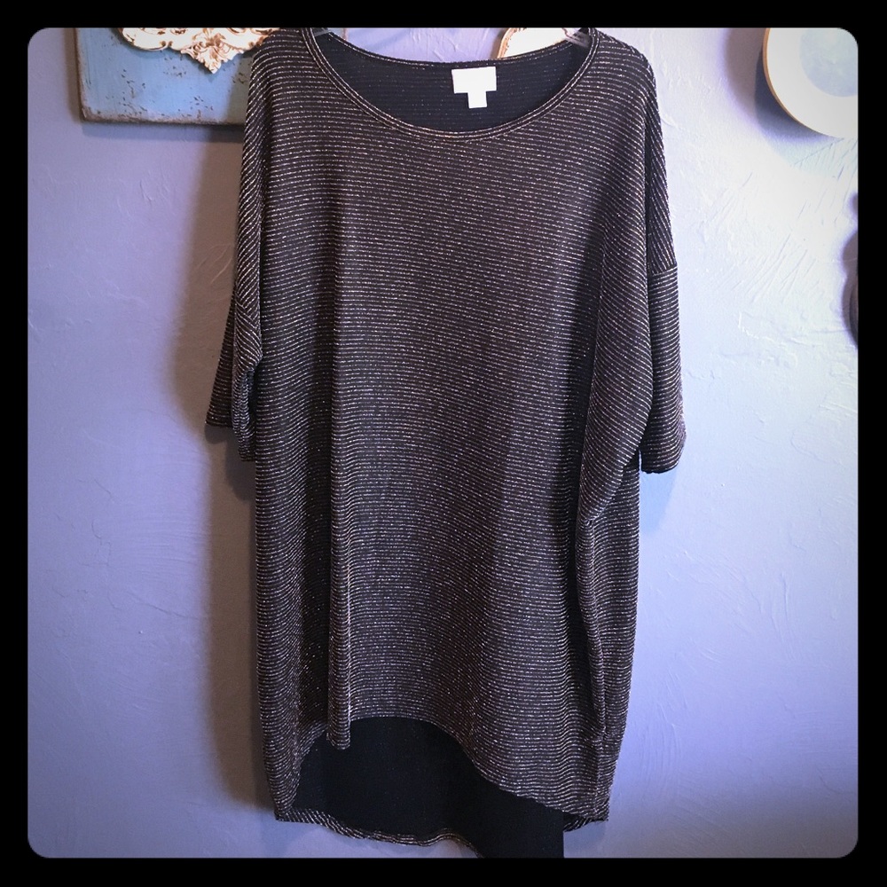 LuLaRoe Elegant Irma, black and gold size M