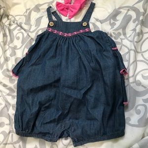 NWT Baby girl jean romper
