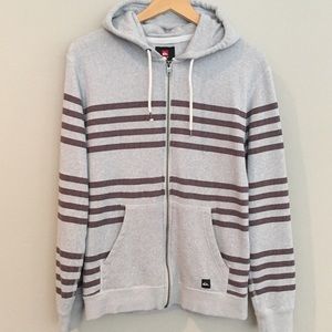 [Quiksilver] NWOT Gray Zip Up Hoodie