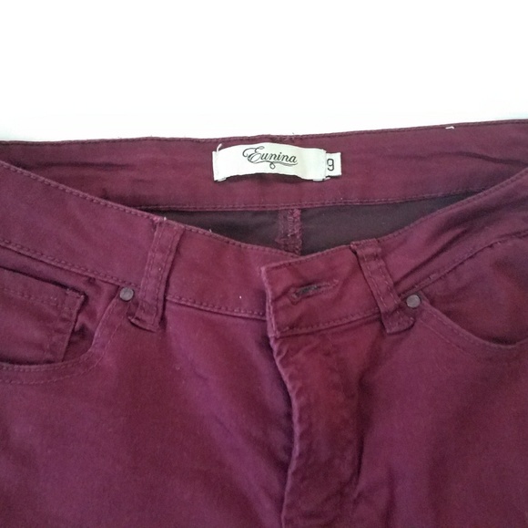 Eugenia Maroon Jeans - Picture 2 of 3