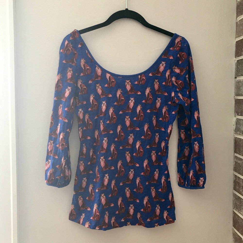 NWT Anthropologie Postmark Fox shirt