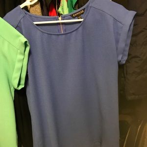 Express back zip blouse