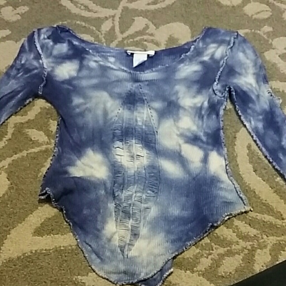 Tie dyed distressed long sleeve shirt - Picture 1 of 3