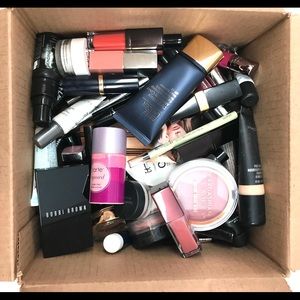 Box of Makeup Products, including High End/ Luxury