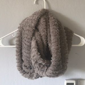 Grey Fur Infinity Scarf