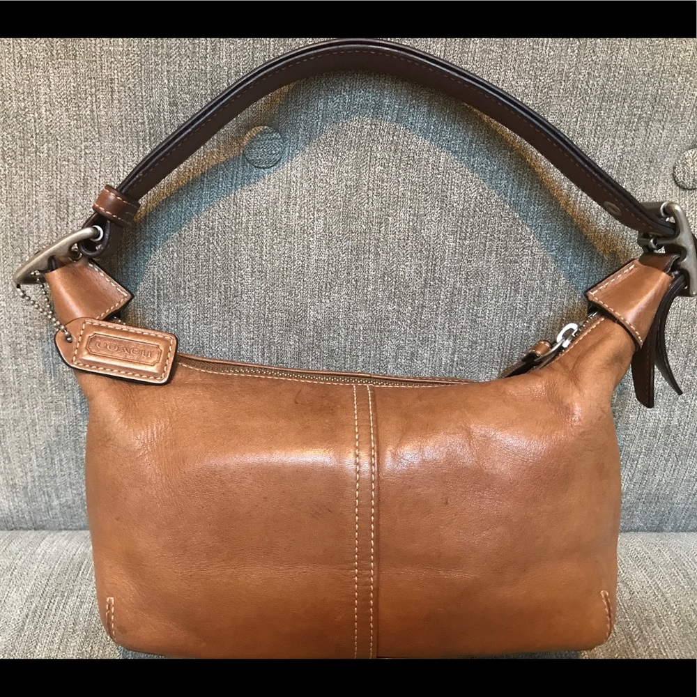 Tan leather Coach bag