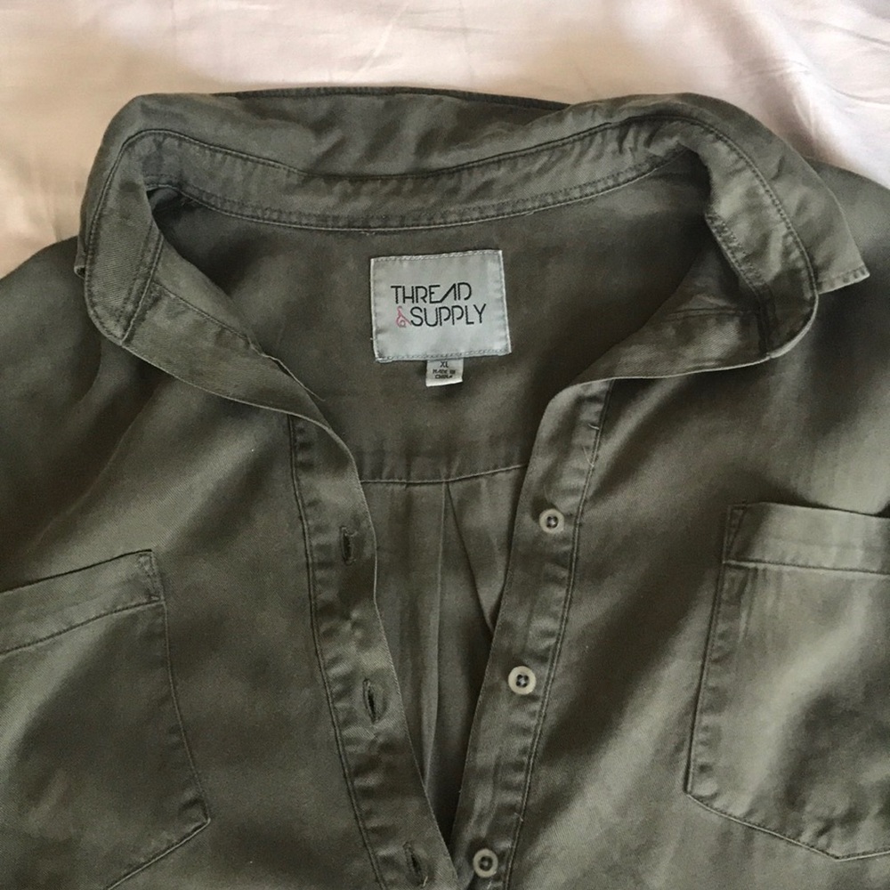 100% lyocell. Softest shirt I own.
