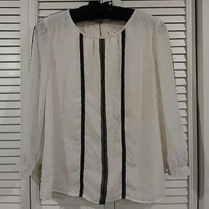 LAST CHANCE! J. Crew black accent blouse