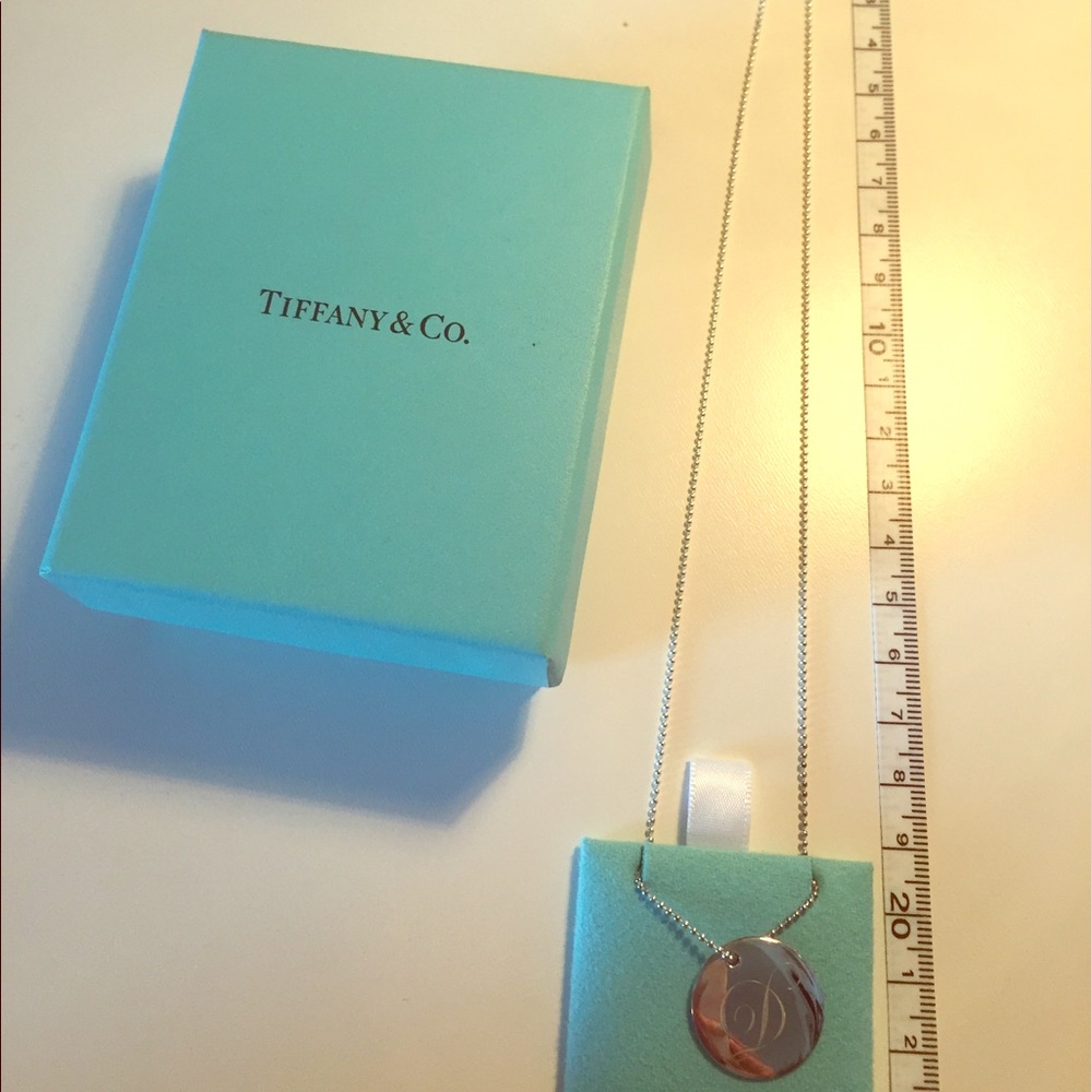 Tiffany Sterling Silver Monogram "D" Necklace