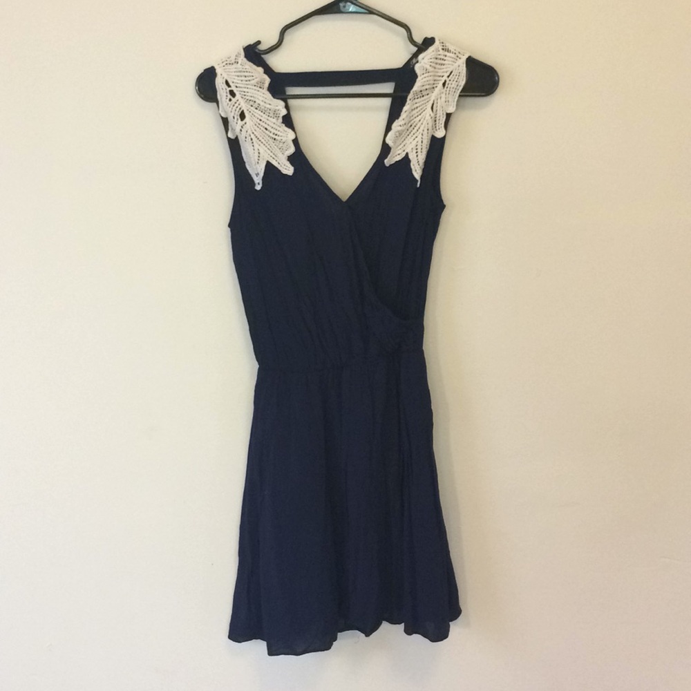 Navy Sundress with an open back