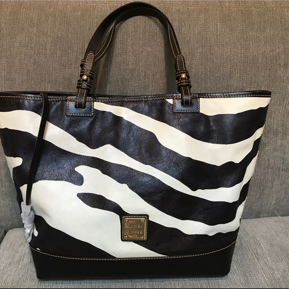 Zebra print leather Dooney &. Bourne tote
