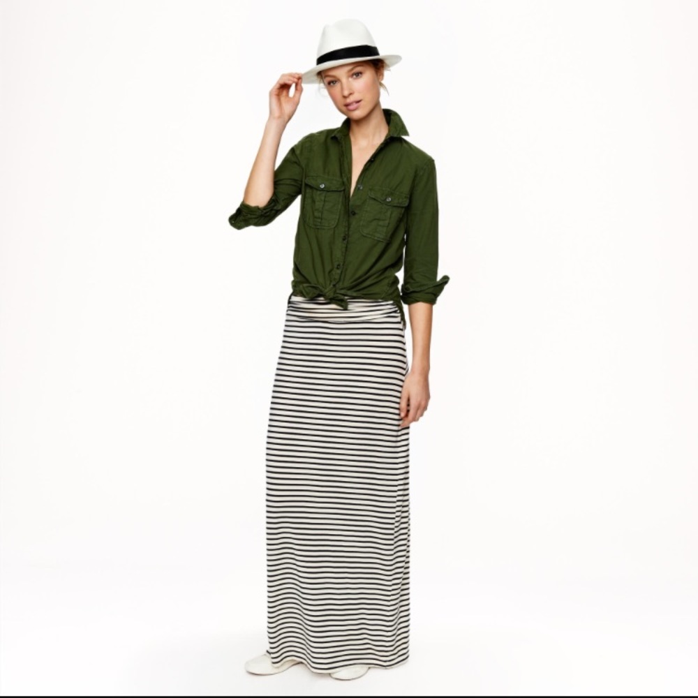 J. Crew Striped Maxi Skirt