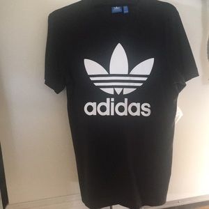 UNISEX Black Adidas T-Shirt Size Small