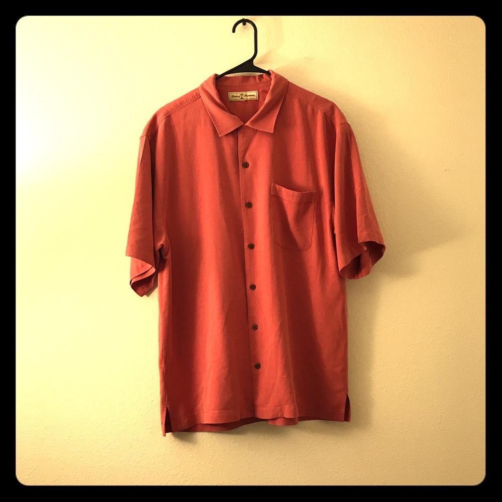 Tommy Bahama Silk Blend Button Front Shirt XL
