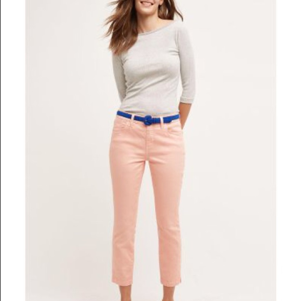 Anthropologie Stet Mid-Rise Pink Jeans Size 28)
