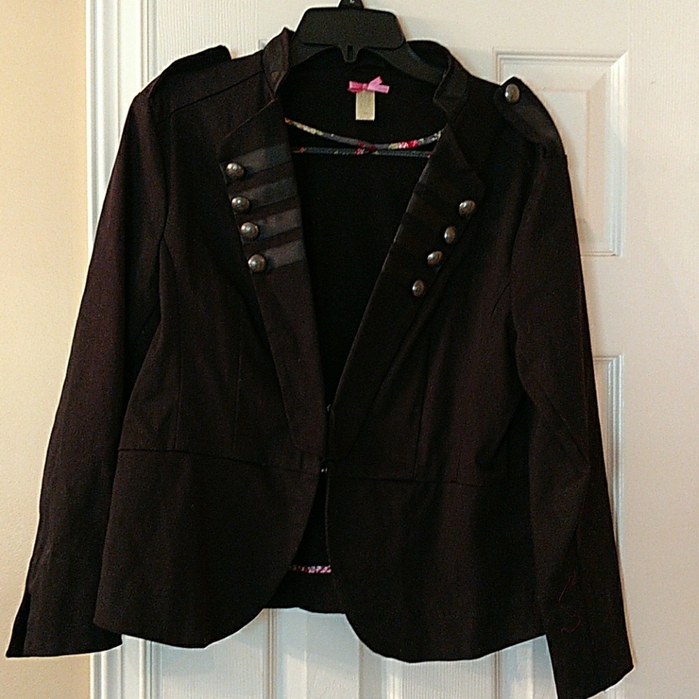 Black Blazer with Button Lapel