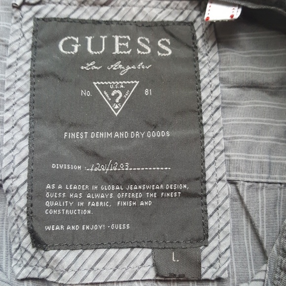 Guess Men's Striped Button Down Shirt - Picture 2 of 8