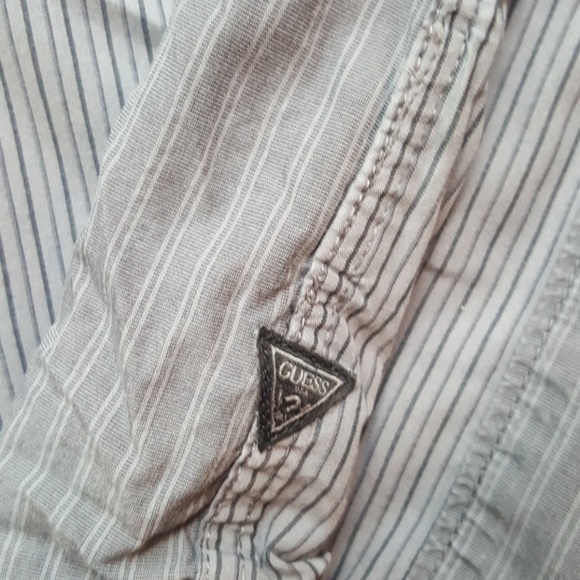 Guess Men's Striped Button Down Shirt - Picture 3 of 8