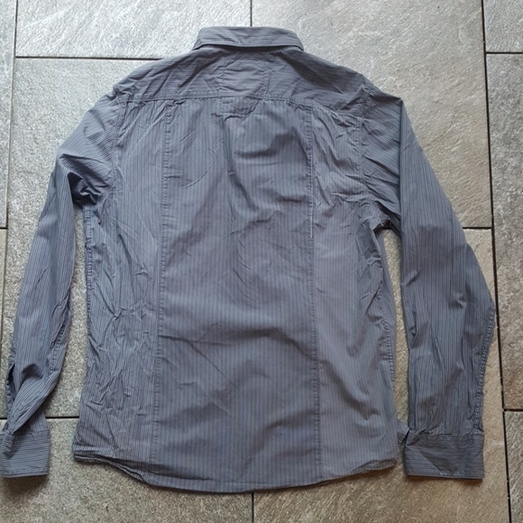 Guess Men's Striped Button Down Shirt - Picture 5 of 8