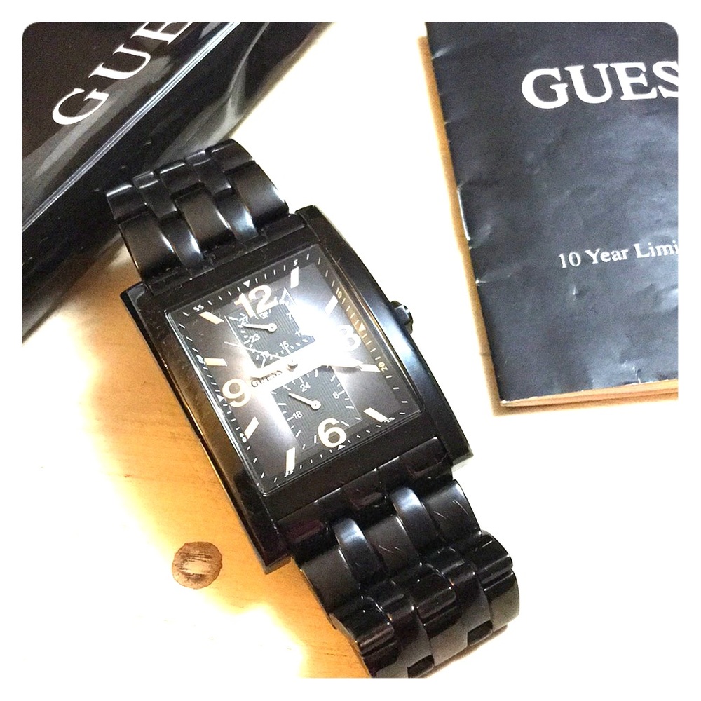 Guess Rare Men's Multi Function Gun Metal Watch