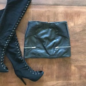 Pleather Mini Skirt