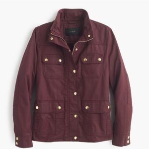 J. Crew Downtown Field Jacket Deep Burgundy