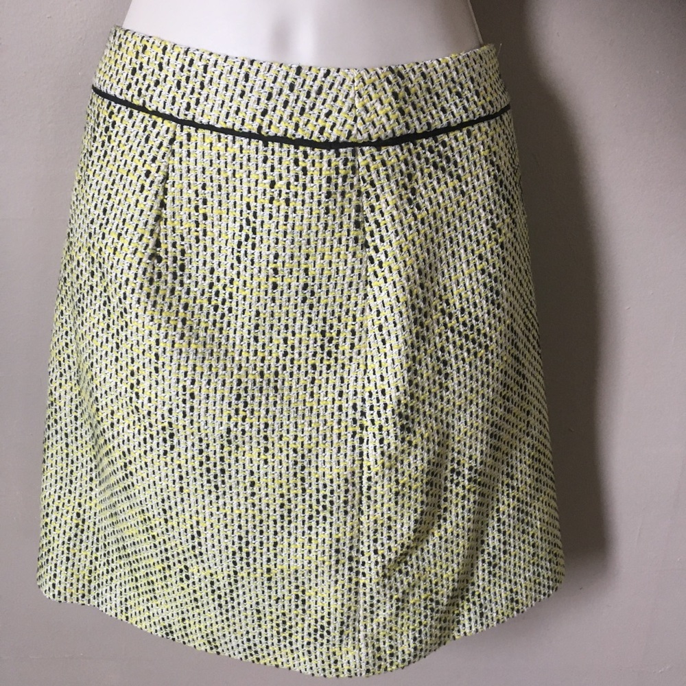 BANANA REPUBLIC Yellow Tweed Mini Skirt Size 4P