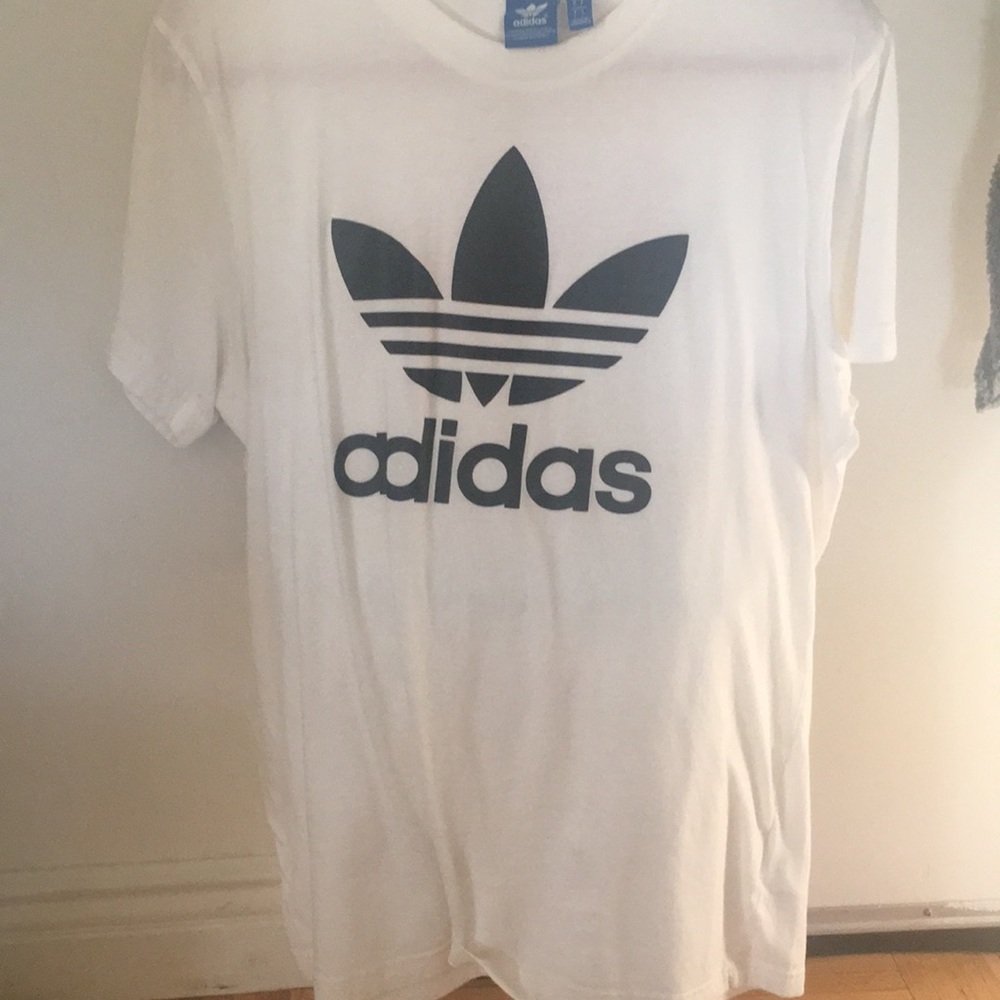 Men's White Adidas Shortsleeve TShirt