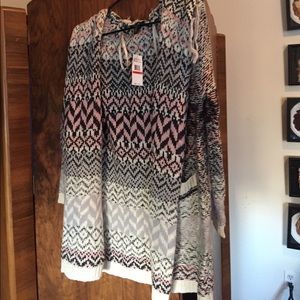 NWT Jessica Simpson hooded sweater with tassles