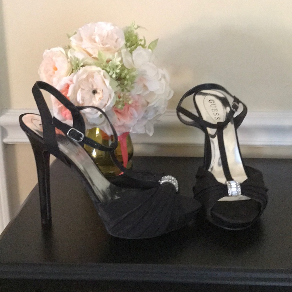 Black Jeweled Heels