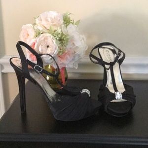 Black Jeweled Heels