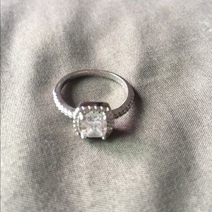 Sterling silver with white sapphire ring