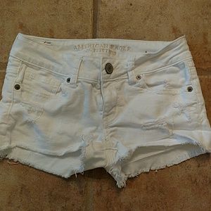 White American Eagle Cutoffs