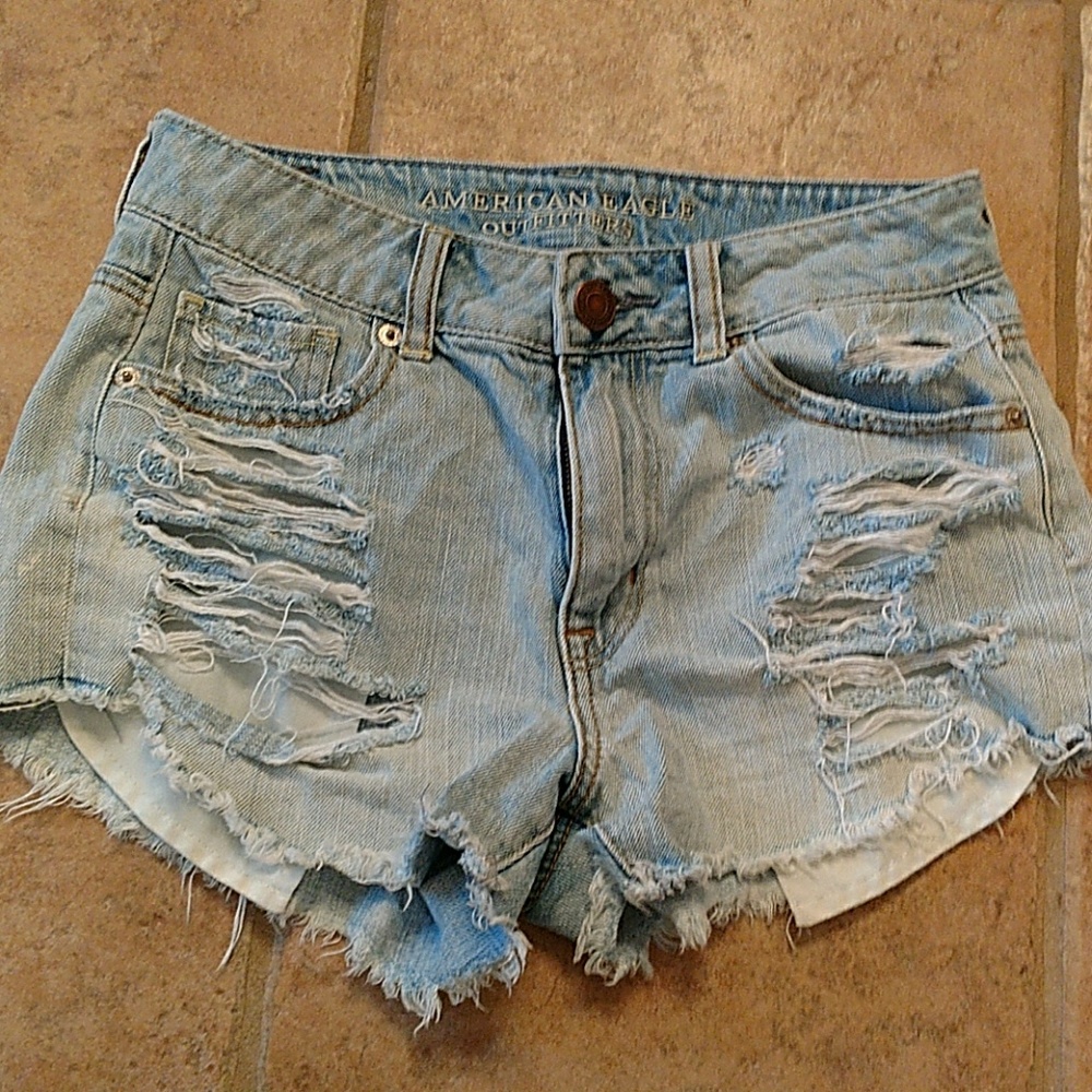 American Eagle Distresses Jean Shorts