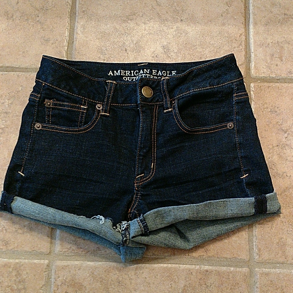 Dark Wash AE Daisy Dukes