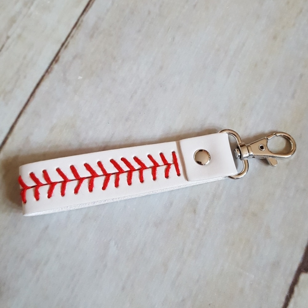 Baseball Key Fob Keychain