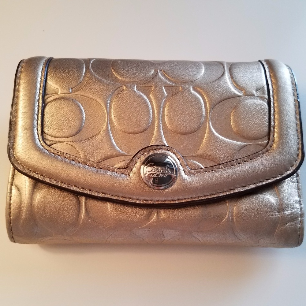 Coach Gold Leather Wallet