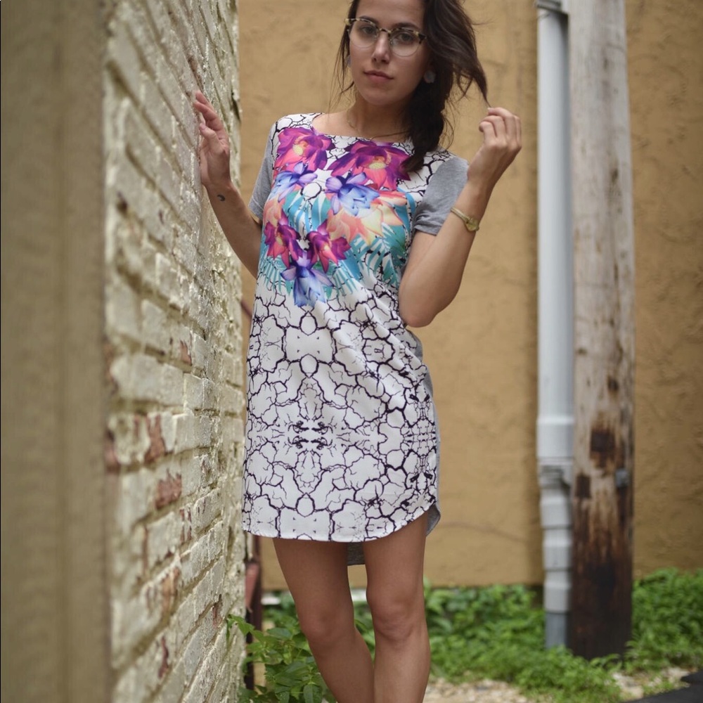 Printed Shift T-shirt Dress