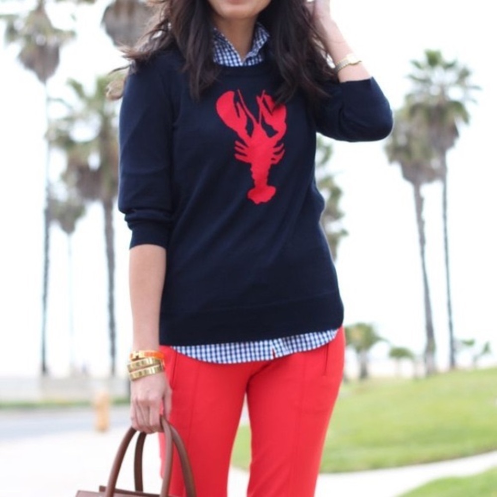 J Crew Factory Lobster Sweater