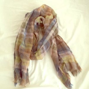 Multi pastel colored scarf