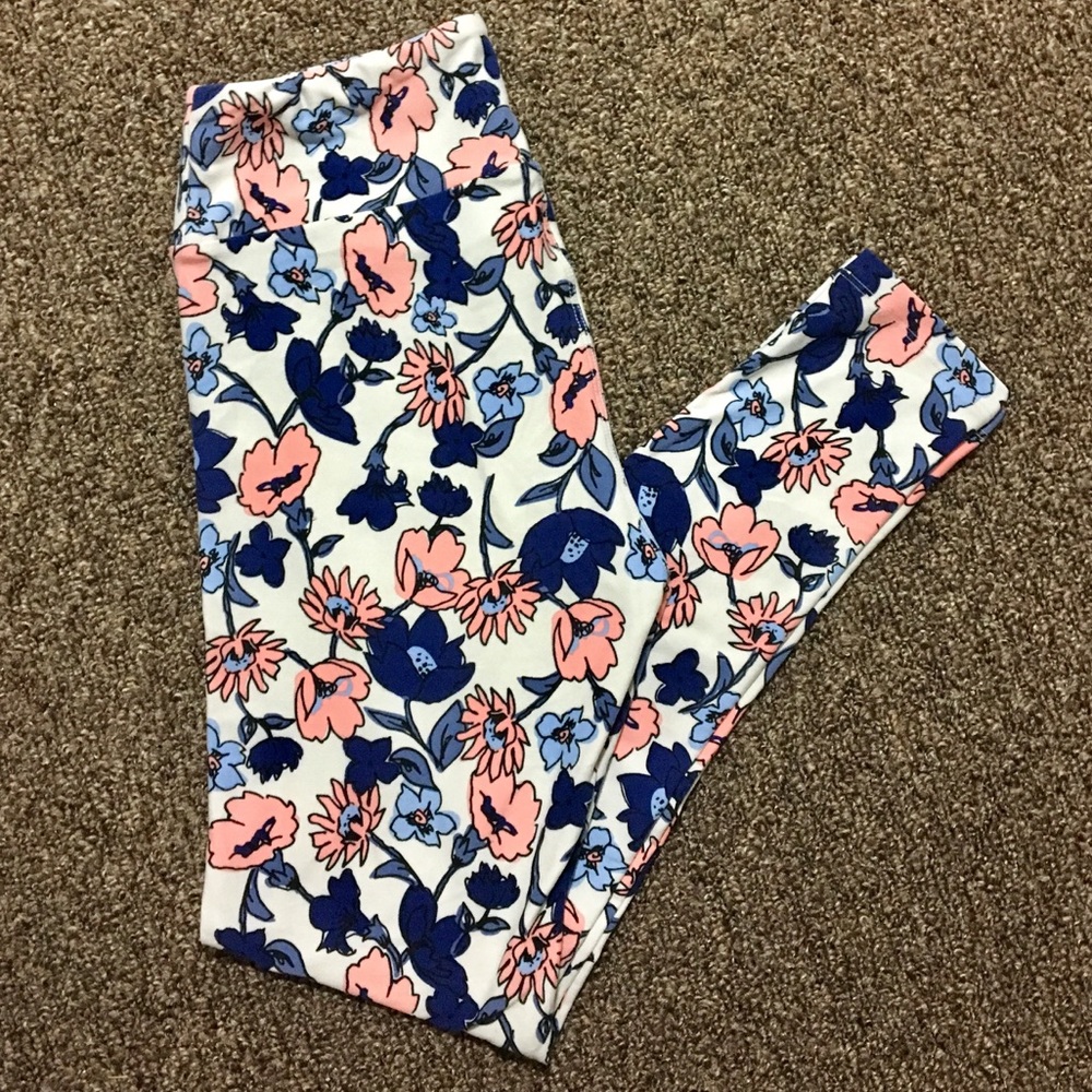 NWOT OS LuLaRoe Floral Leggings