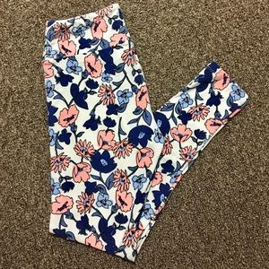 NWOT OS LuLaRoe Floral Leggings