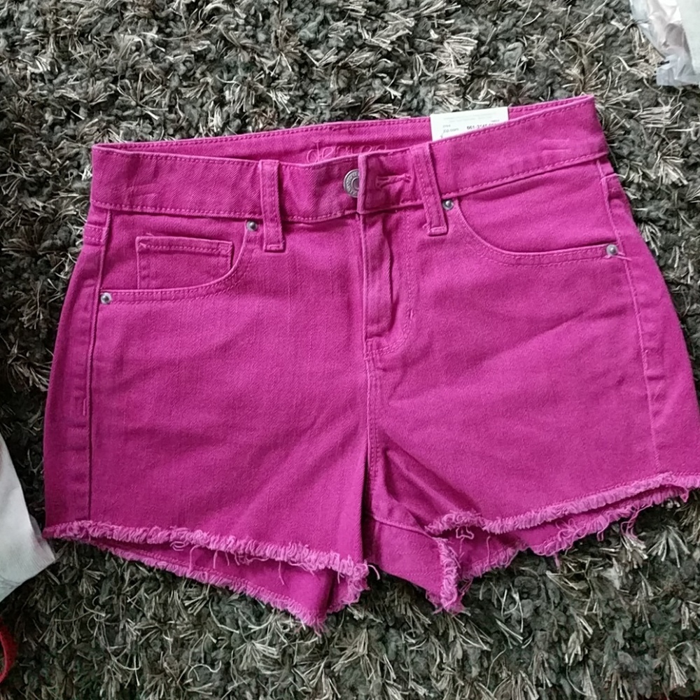 NWT. Decree high rise pink shorts size 1