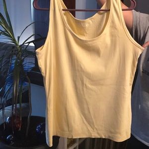 Eddie Bauer butter yellow ribbed tank top
