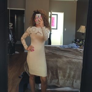 Tan long sleeve dress