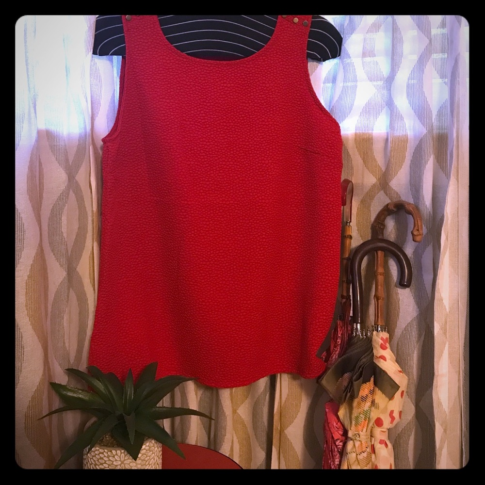 THE LIMITED Red Top with Cute Gold Buttons- New!!