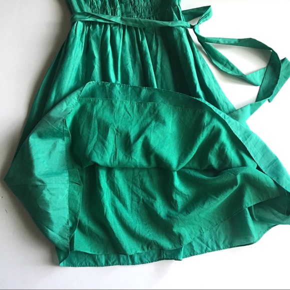 ❌SOLD❌ € Chadwick's Green Silk Dress D46 - Picture 4 of 8