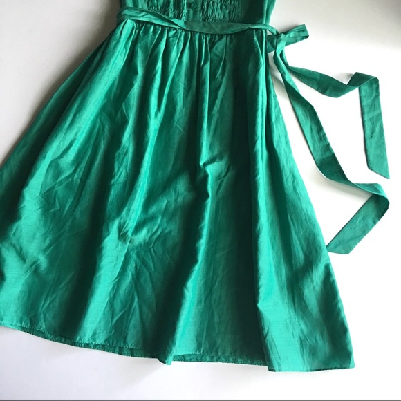 ❌SOLD❌ € Chadwick's Green Silk Dress D46 - Picture 5 of 8