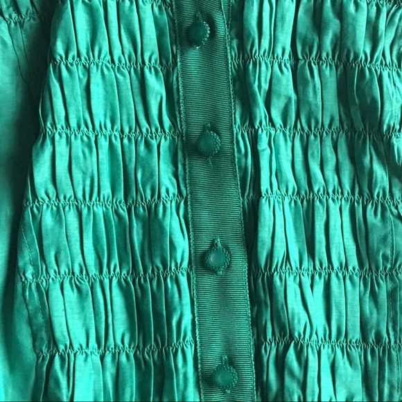 ❌SOLD❌ € Chadwick's Green Silk Dress D46 - Picture 6 of 8